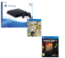 PLAYSTATION 4  Slim (500 GB) with FIFA 17 & Minecraft Bundle